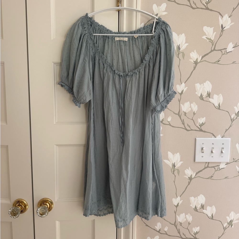 Doen Mini Dress Blue Size Small